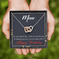 To Mom Birthday Message Blessings and Joy Inseparable Necklace-Express Your Love Gifts
