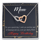 To Mom Birthday Message Blessings and Joy Inseparable Necklace-Express Your Love Gifts
