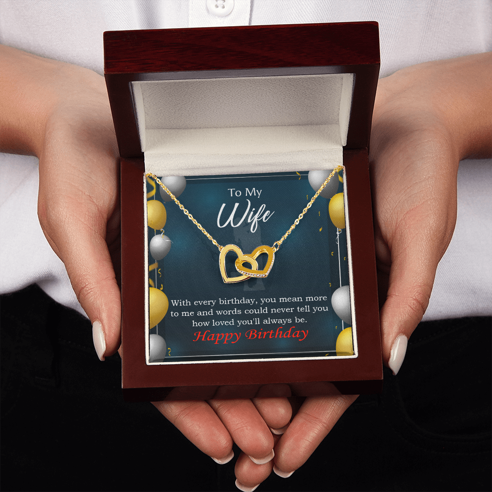 To Mom Birthday Message Every Birthday Inseparable Necklace-Express Your Love Gifts