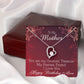 To Mom Birthday Message Greatest Treasure Forever Necklace w Message Card-Express Your Love Gifts