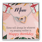 To Mom Birthday Message Home is Mom Inseparable Necklace-Express Your Love Gifts