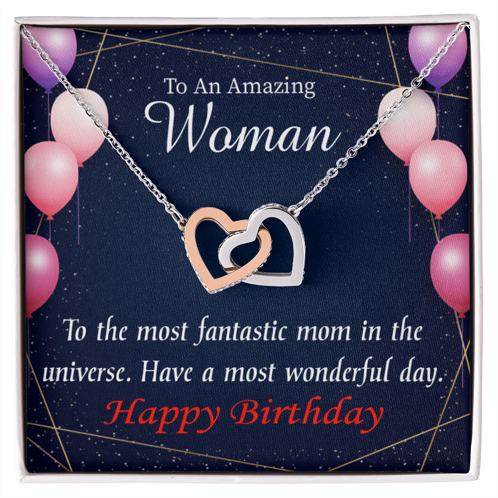 To Mom Birthday Message Most Fantastic Mom Inseparable Necklace-Express Your Love Gifts