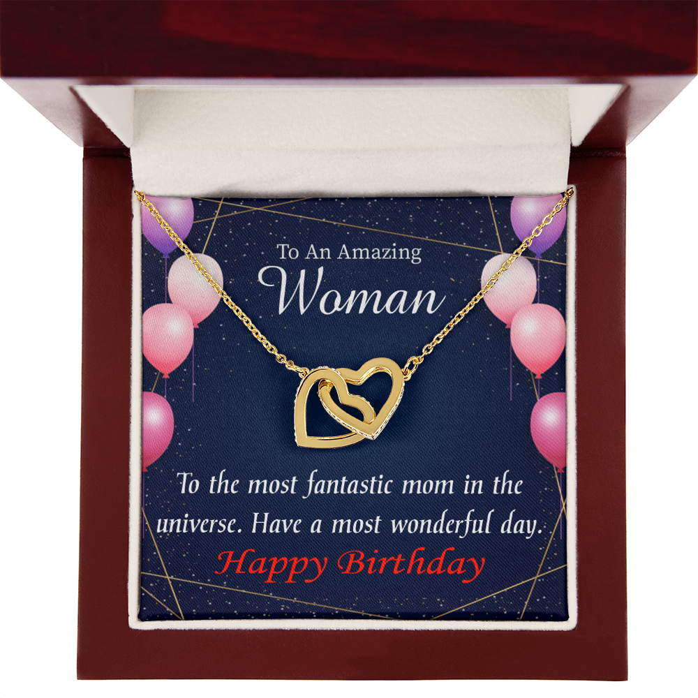 To Mom Birthday Message Most Fantastic Mom Inseparable Necklace-Express Your Love Gifts