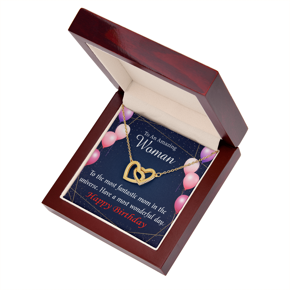 To Mom Birthday Message Most Fantastic Mom Inseparable Necklace-Express Your Love Gifts