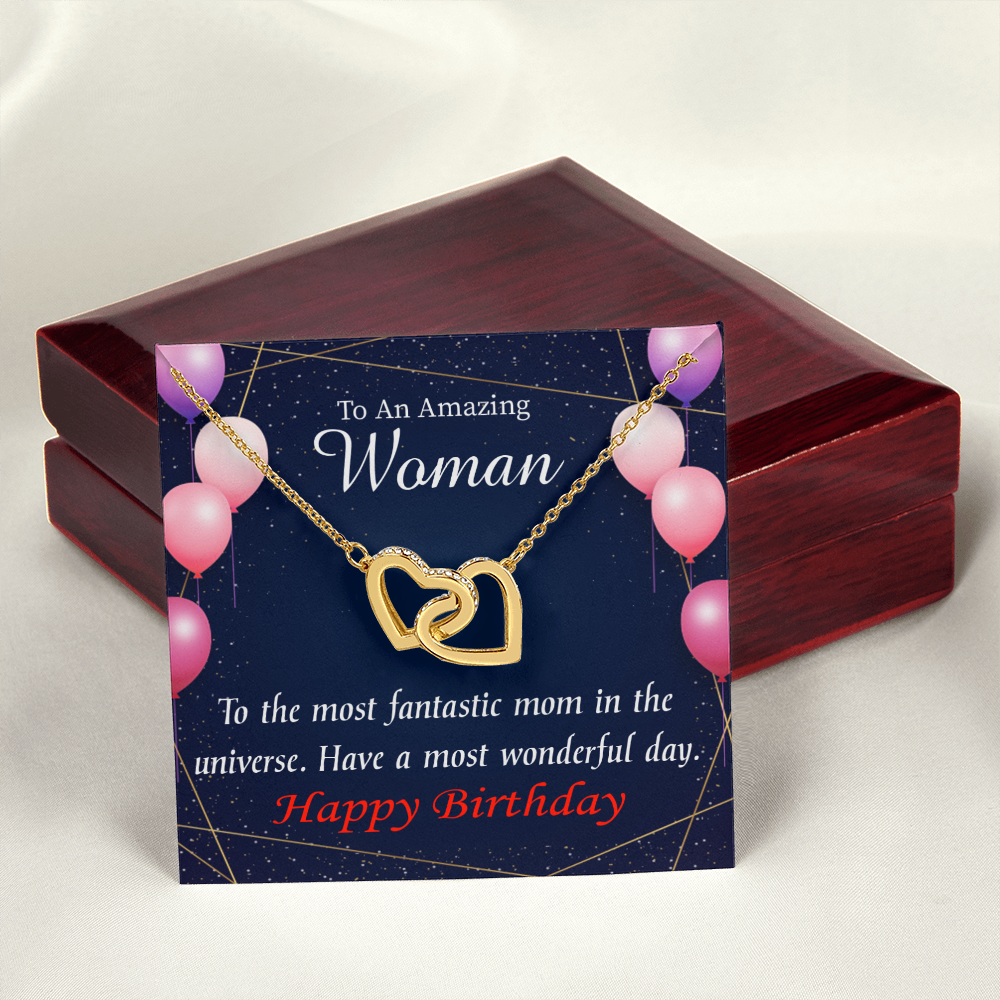 To Mom Birthday Message Most Fantastic Mom Inseparable Necklace-Express Your Love Gifts