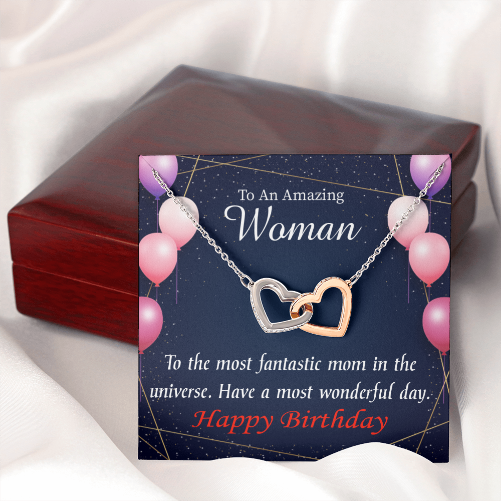 To Mom Birthday Message Most Fantastic Mom Inseparable Necklace-Express Your Love Gifts