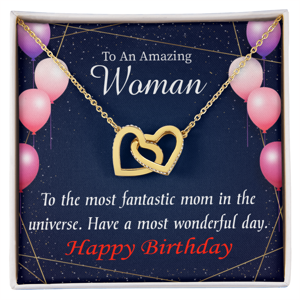 To Mom Birthday Message Most Fantastic Mom Inseparable Necklace-Express Your Love Gifts