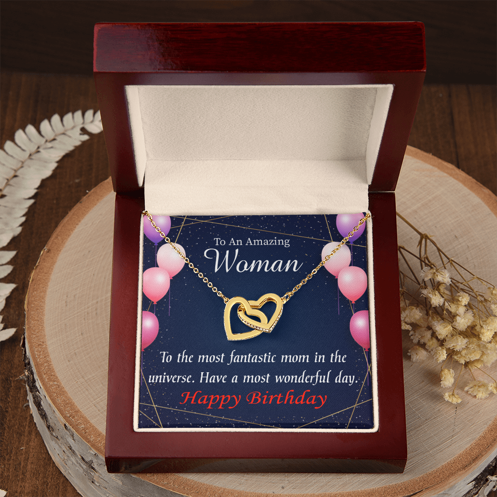 To Mom Birthday Message Most Fantastic Mom Inseparable Necklace-Express Your Love Gifts