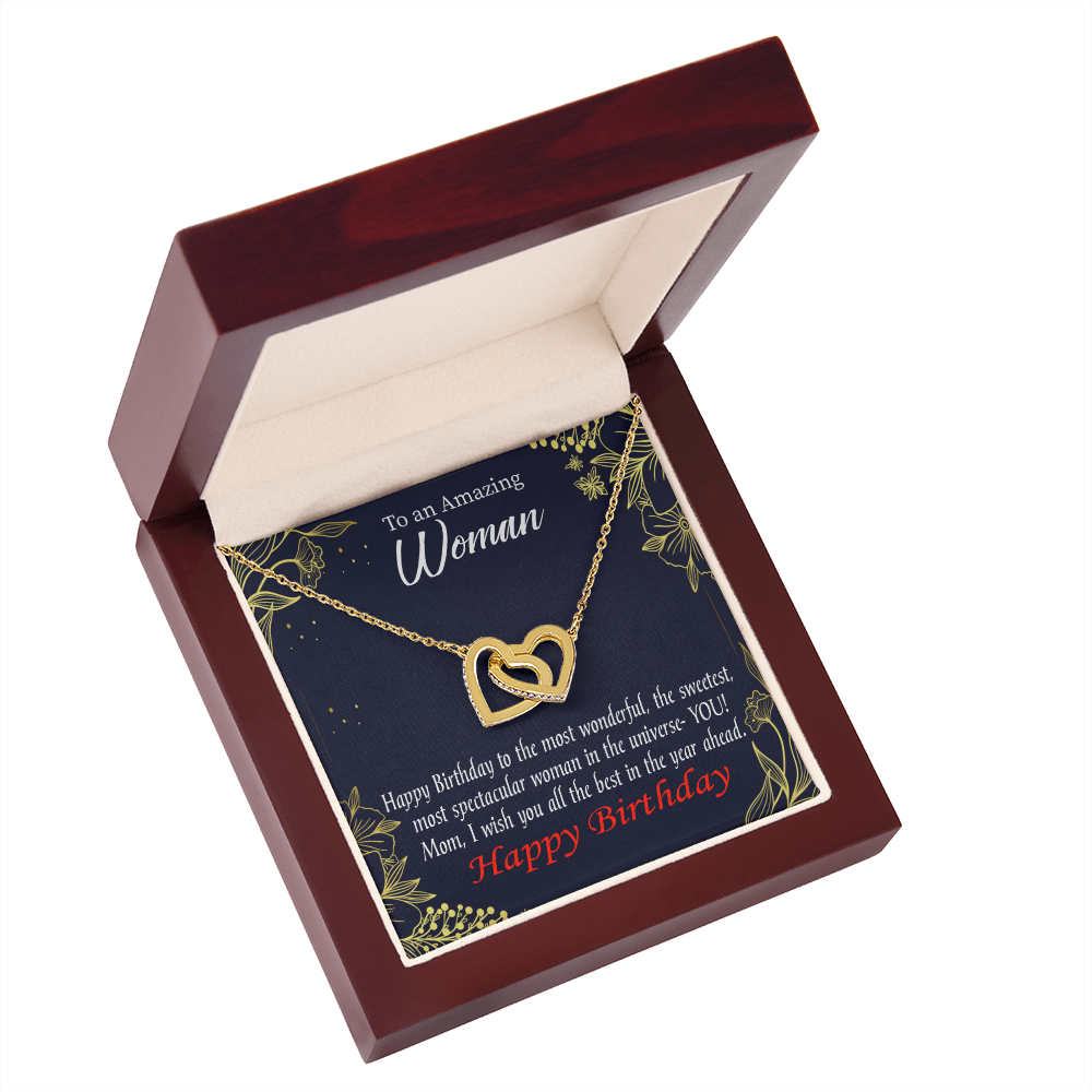 To Mom Birthday Message Spectacular Woman Inseparable Necklace-Express Your Love Gifts
