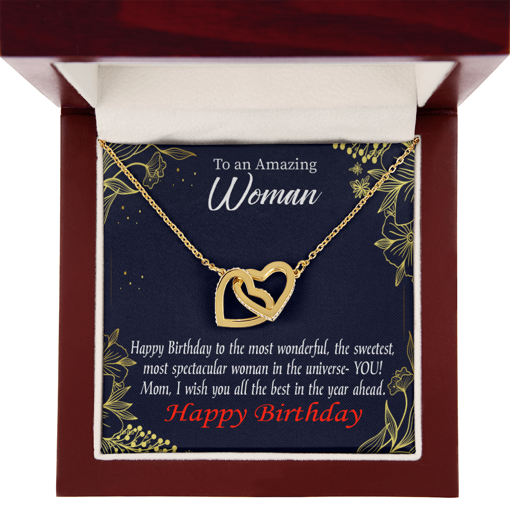 To Mom Birthday Message Spectacular Woman Inseparable Necklace-Express Your Love Gifts