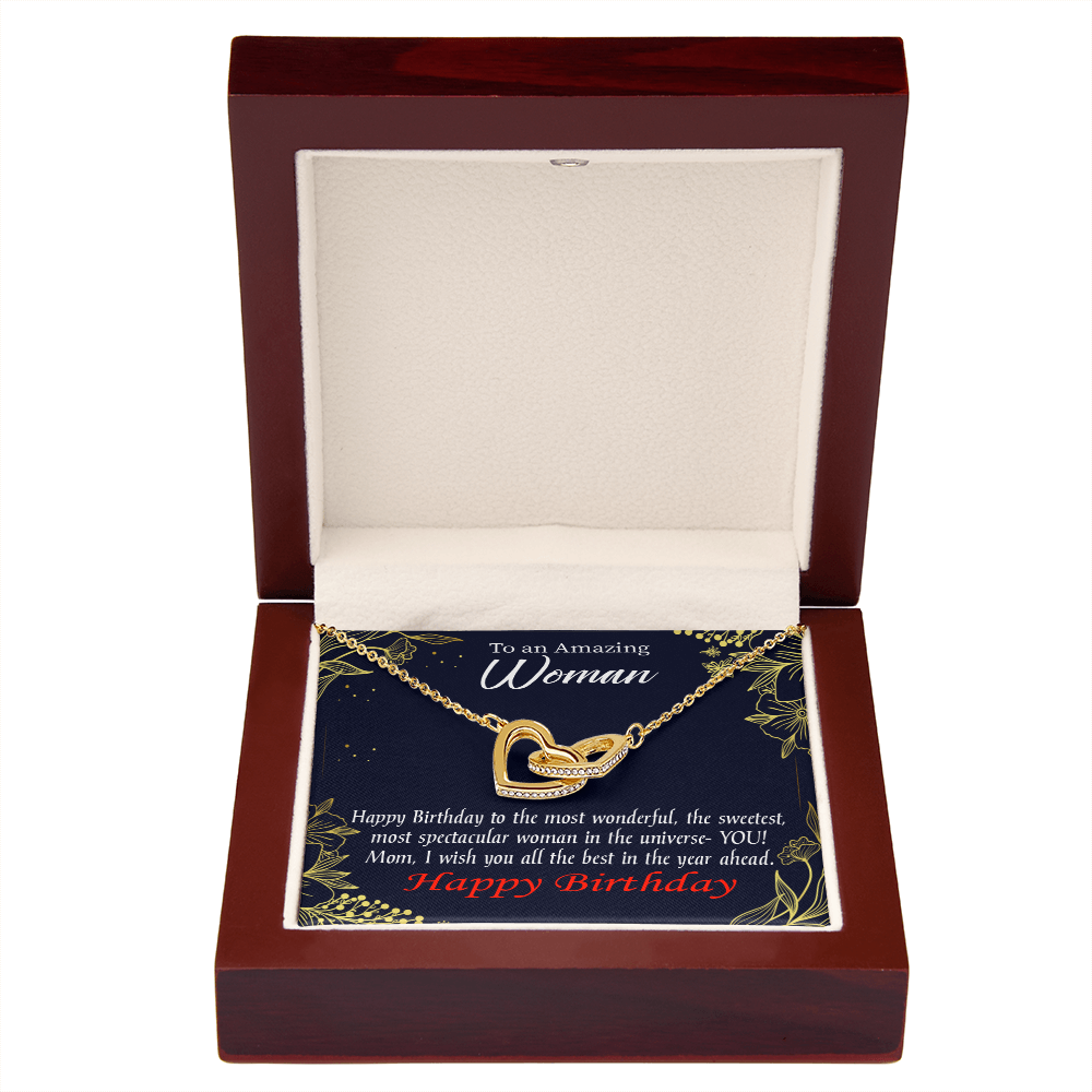To Mom Birthday Message Spectacular Woman Inseparable Necklace-Express Your Love Gifts