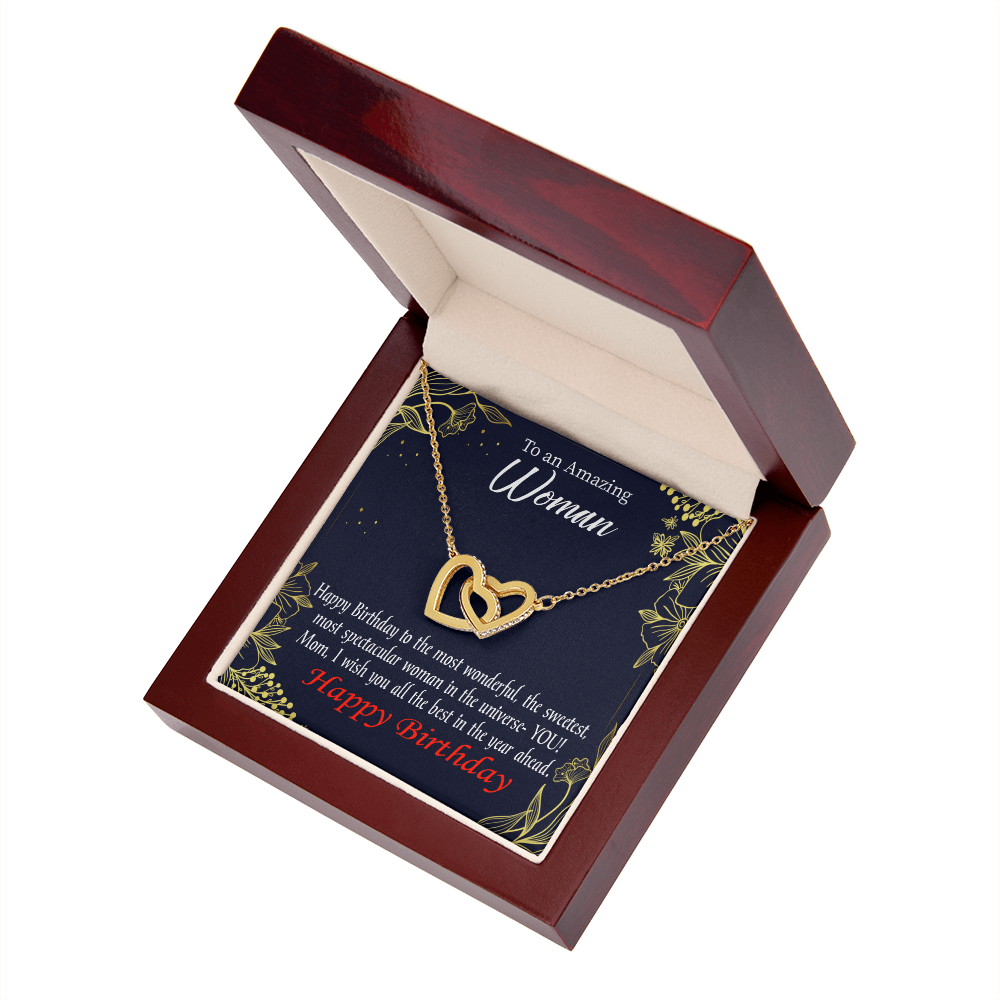 To Mom Birthday Message Spectacular Woman Inseparable Necklace-Express Your Love Gifts