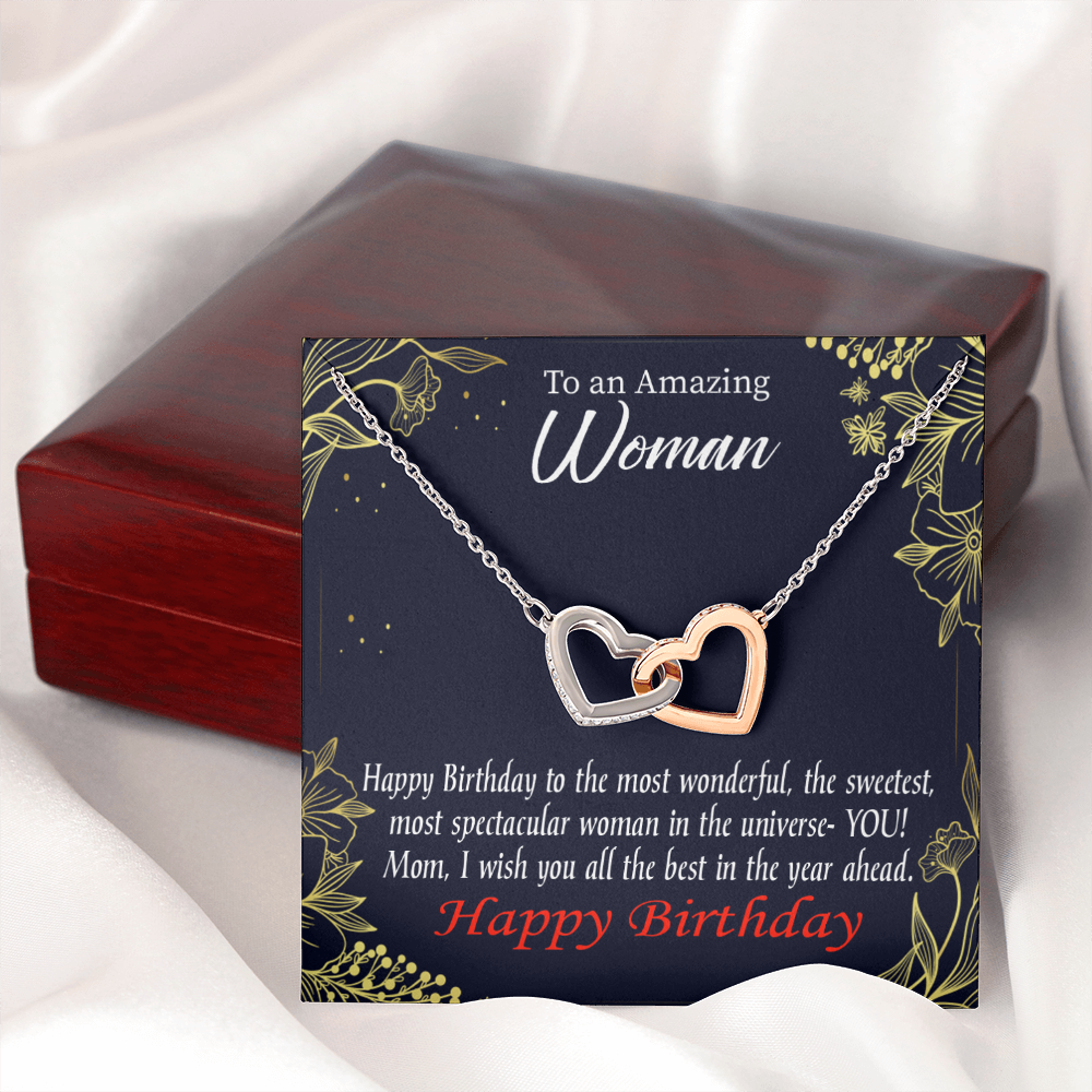 To Mom Birthday Message Spectacular Woman Inseparable Necklace-Express Your Love Gifts