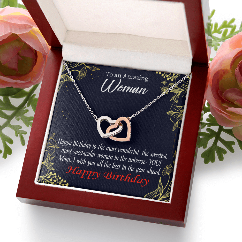 To Mom Birthday Message Spectacular Woman Inseparable Necklace-Express Your Love Gifts