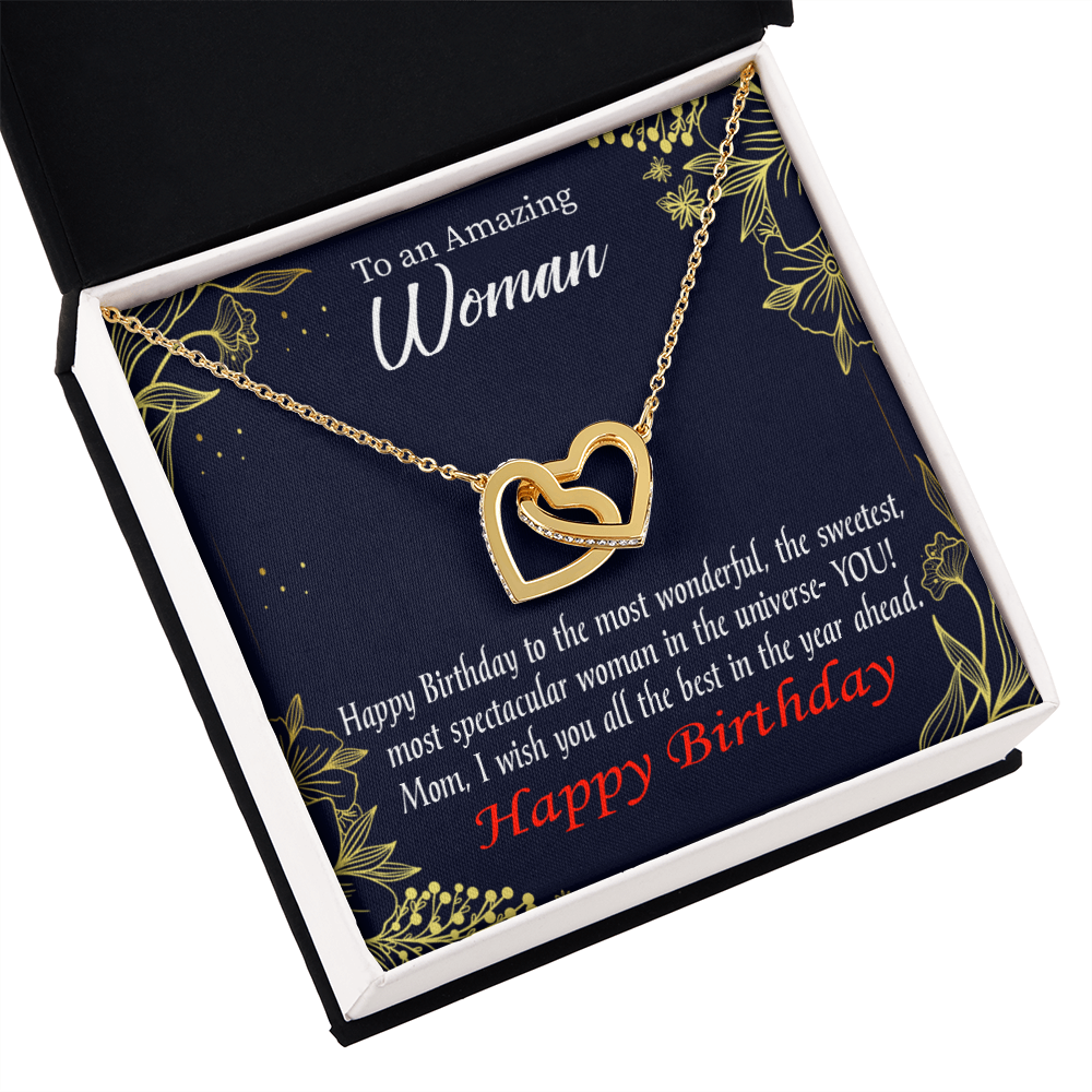 To Mom Birthday Message Spectacular Woman Inseparable Necklace-Express Your Love Gifts