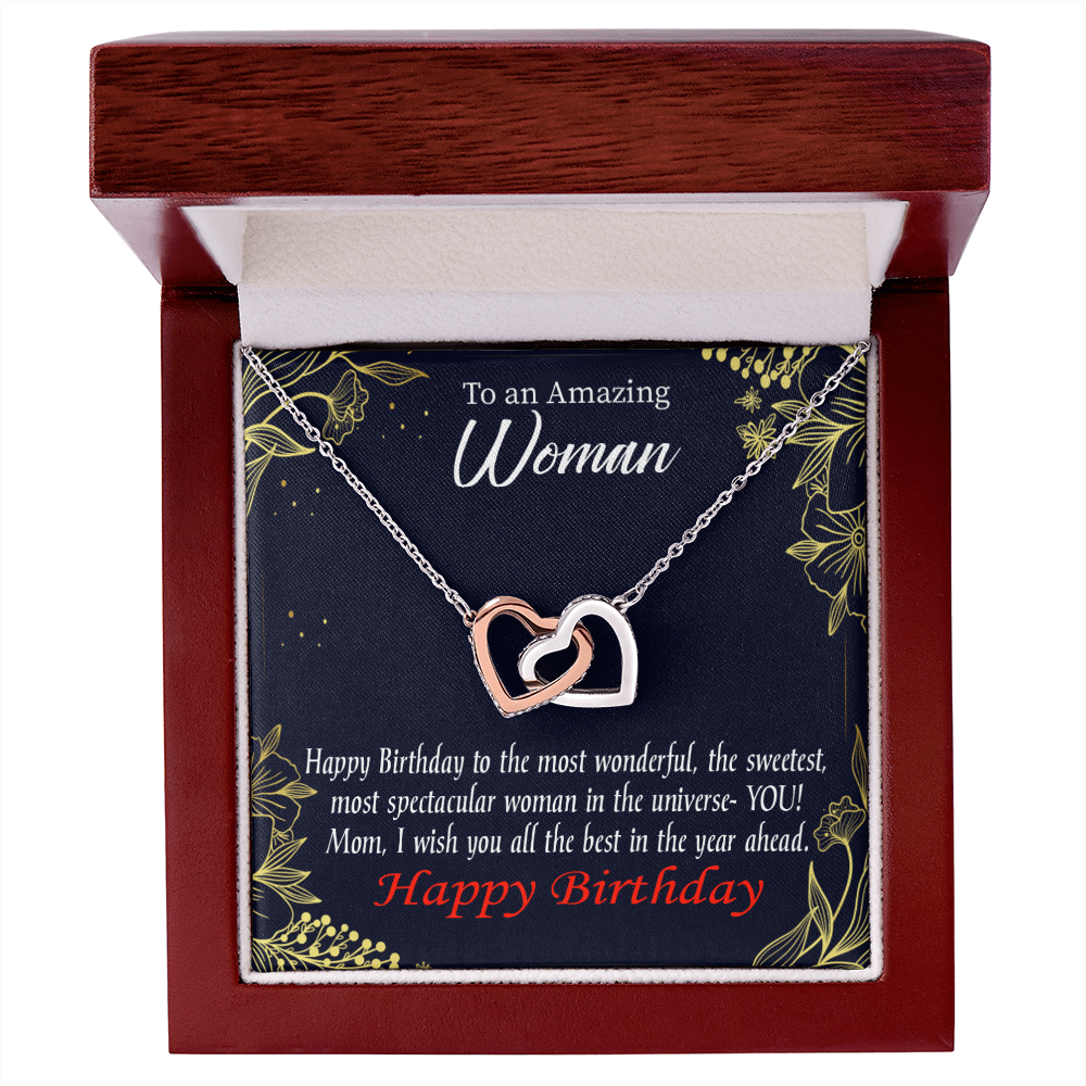 To Mom Birthday Message Spectacular Woman Inseparable Necklace-Express Your Love Gifts