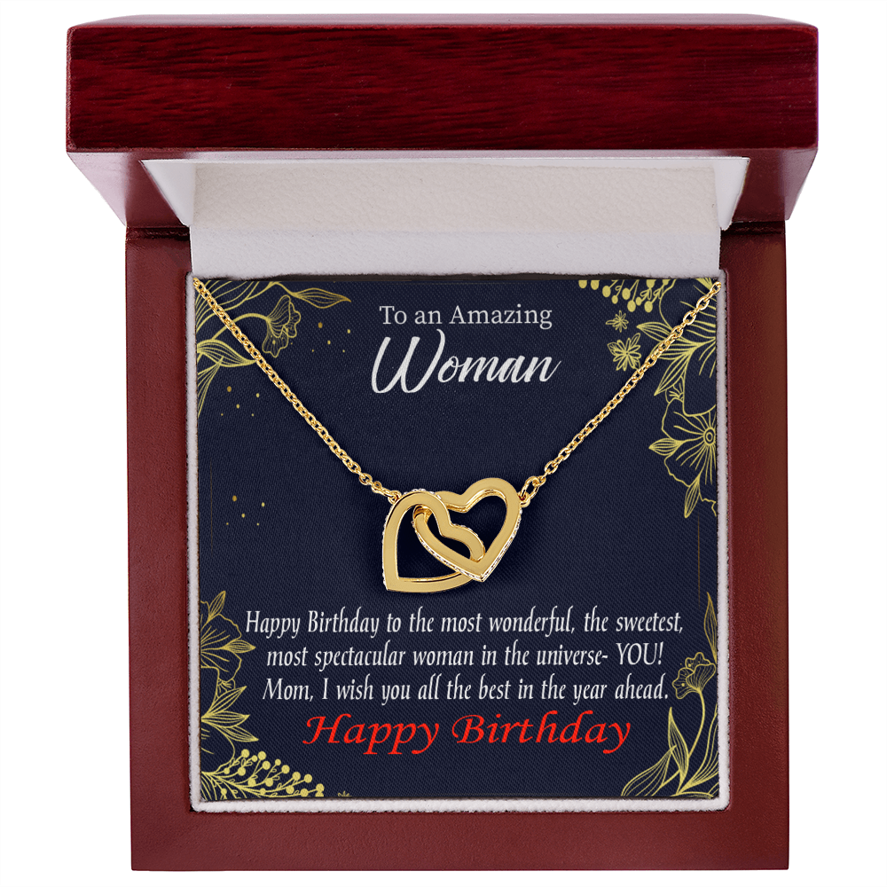 To Mom Birthday Message Spectacular Woman Inseparable Necklace-Express Your Love Gifts