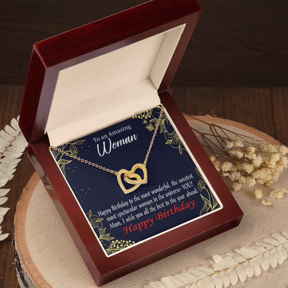 To Mom Birthday Message Spectacular Woman Inseparable Necklace-Express Your Love Gifts