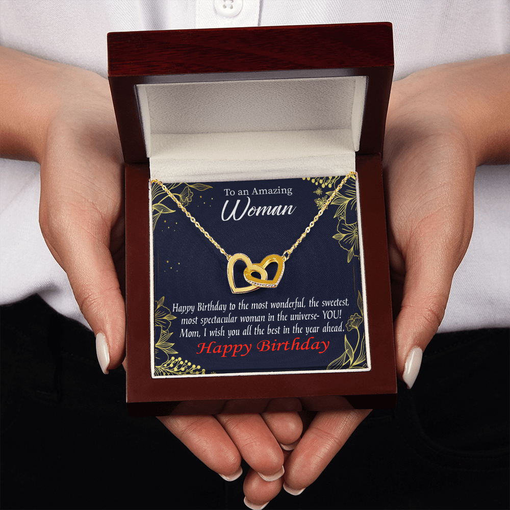 To Mom Birthday Message Spectacular Woman Inseparable Necklace-Express Your Love Gifts