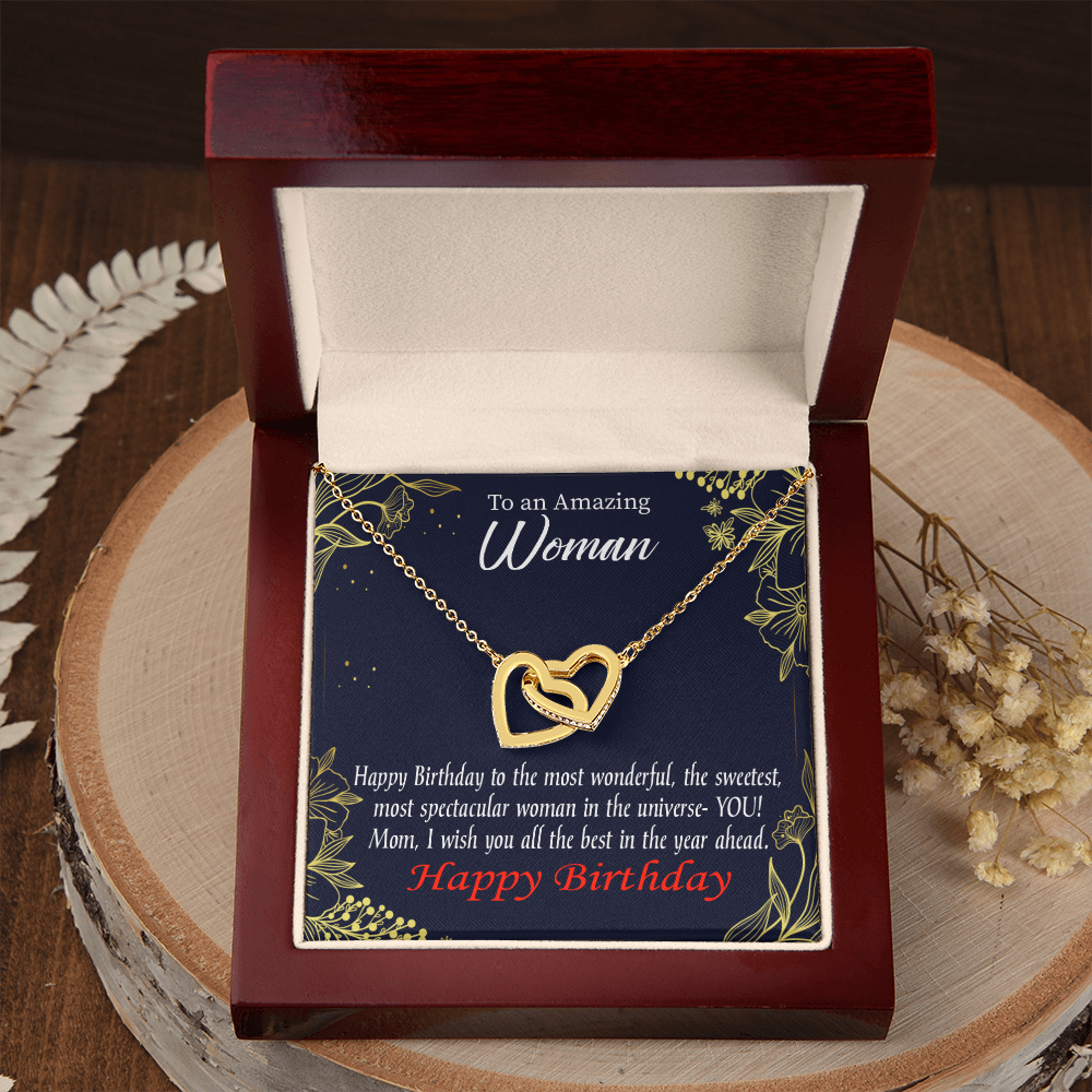 To Mom Birthday Message Spectacular Woman Inseparable Necklace-Express Your Love Gifts