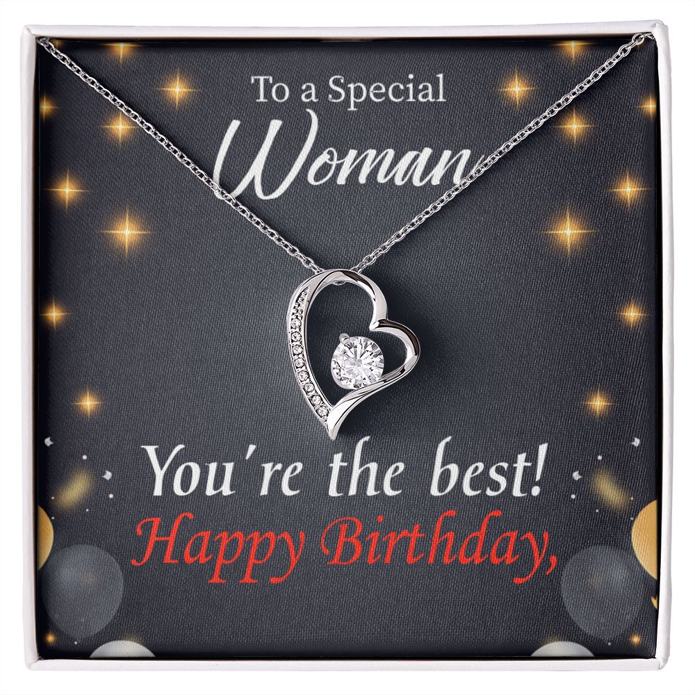 To Mom Birthday Message The Best Mom Forever Necklace w Message Card-Express Your Love Gifts
