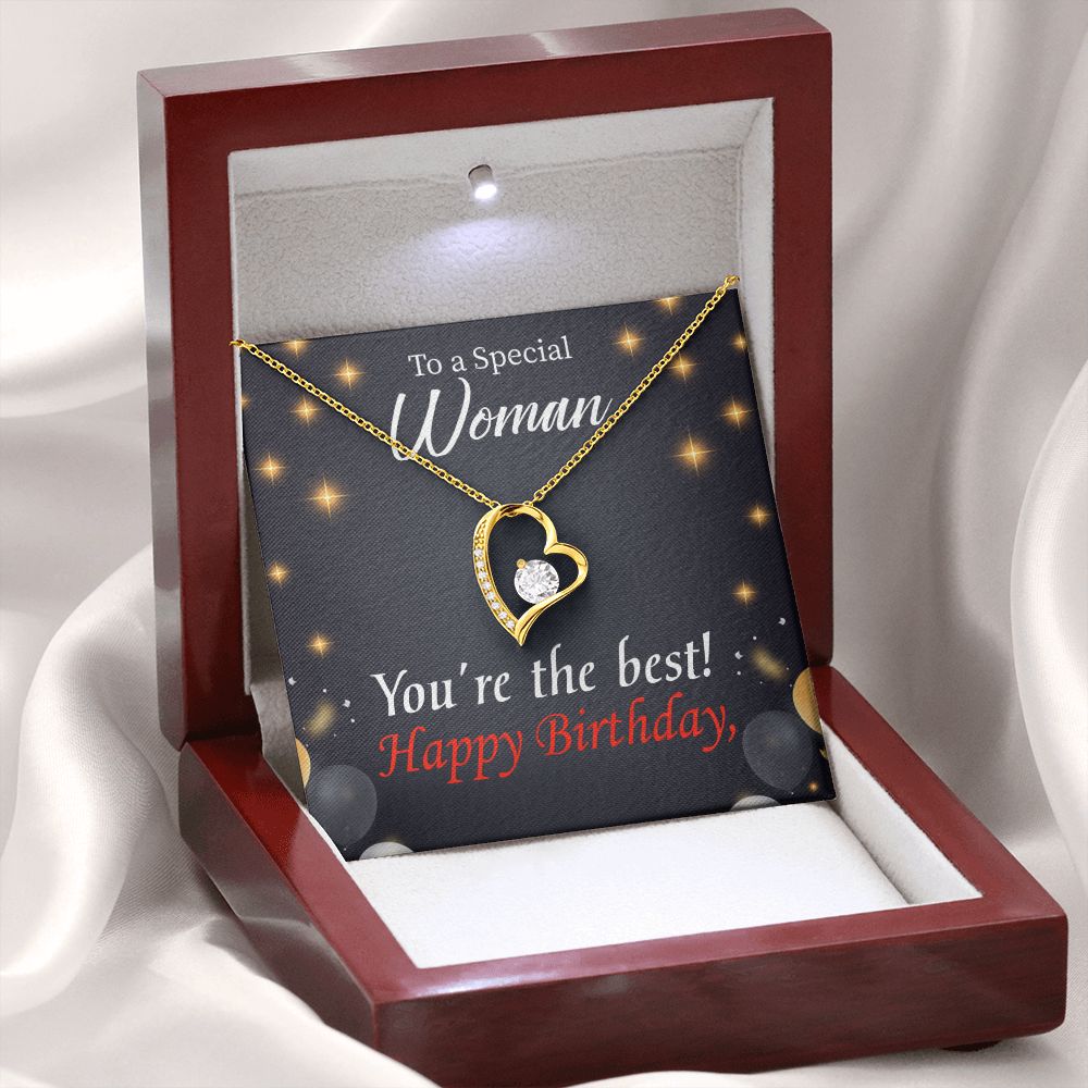 To Mom Birthday Message The Best Mom Forever Necklace w Message Card-Express Your Love Gifts