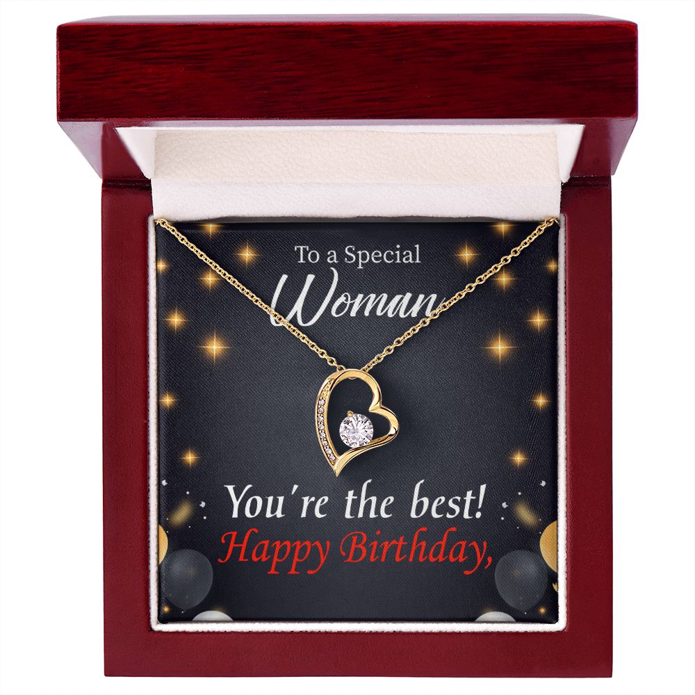 To Mom Birthday Message The Best Mom Forever Necklace w Message Card-Express Your Love Gifts