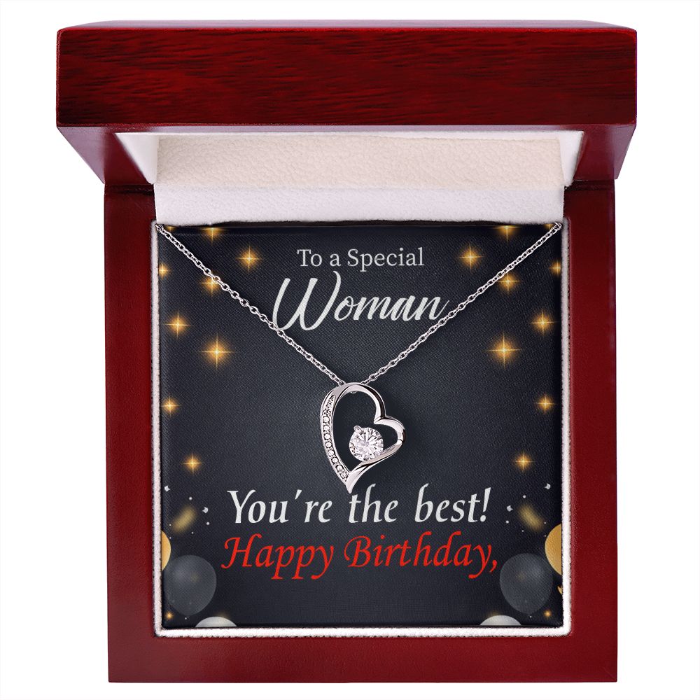 To Mom Birthday Message The Best Mom Forever Necklace w Message Card-Express Your Love Gifts