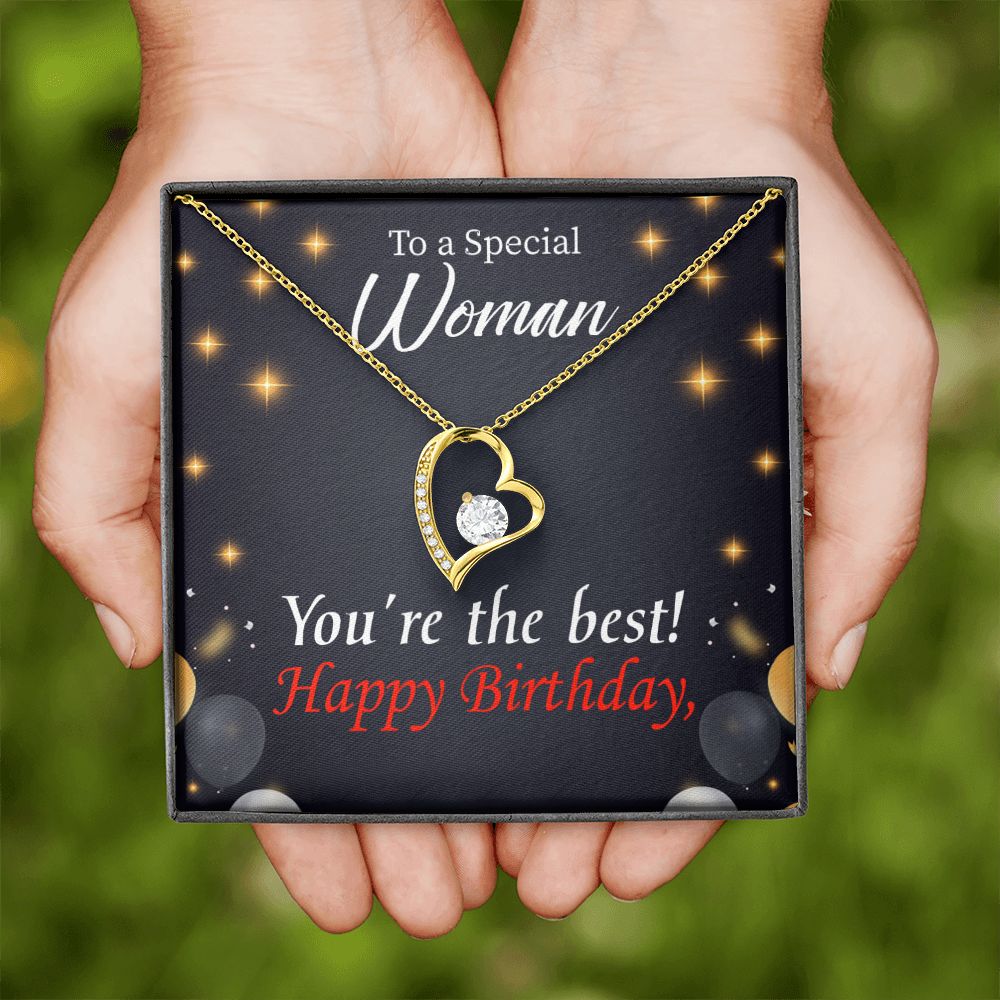 To Mom Birthday Message The Best Mom Forever Necklace w Message Card-Express Your Love Gifts