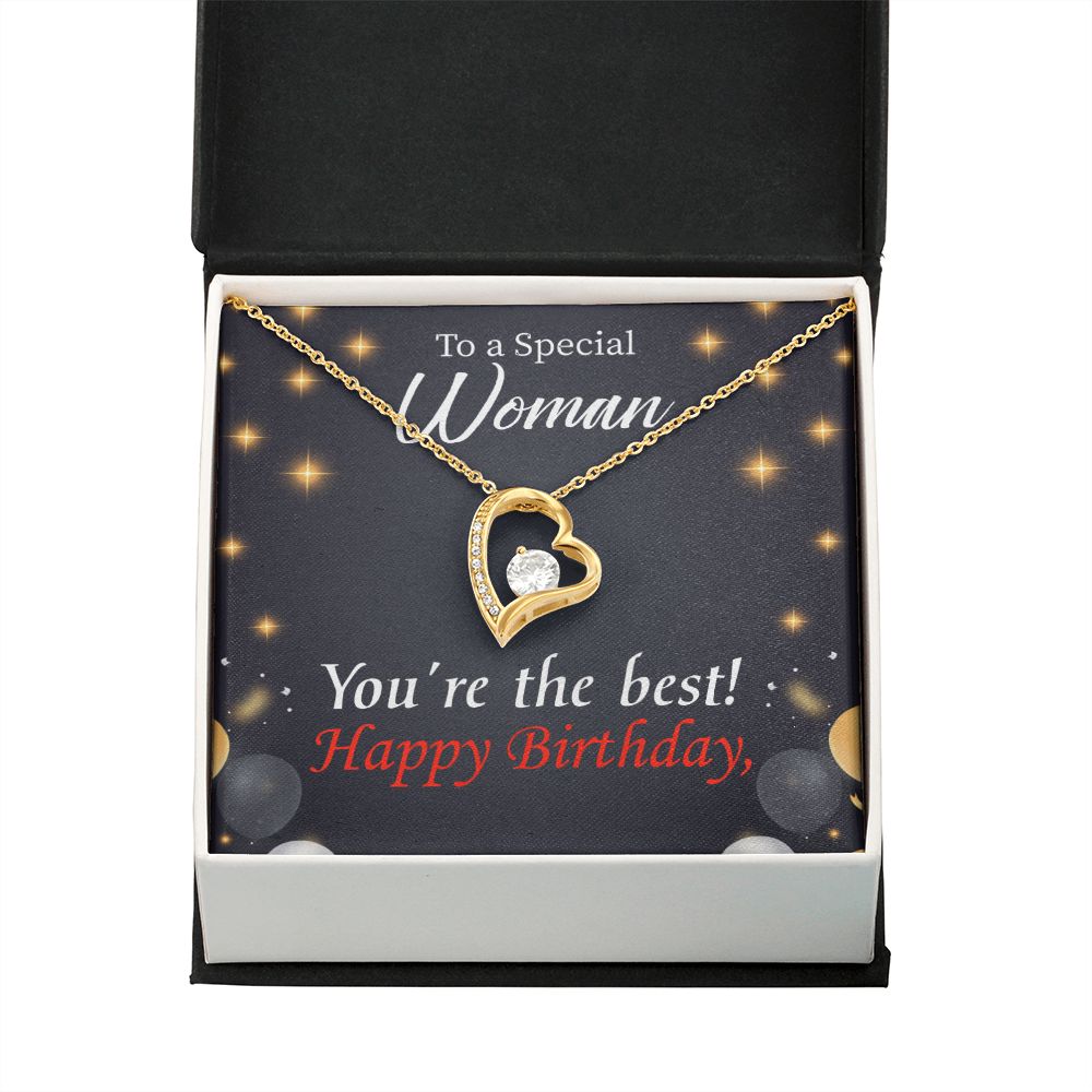 To Mom Birthday Message The Best Mom Forever Necklace w Message Card-Express Your Love Gifts