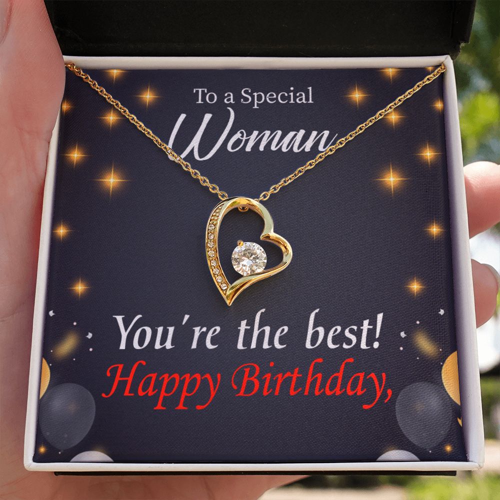 To Mom Birthday Message The Best Mom Forever Necklace w Message Card-Express Your Love Gifts