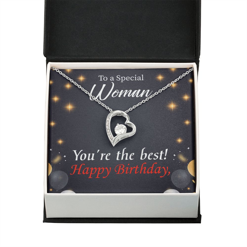 To Mom Birthday Message The Best Mom Forever Necklace w Message Card-Express Your Love Gifts