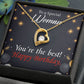 To Mom Birthday Message The Best Mom Forever Necklace w Message Card-Express Your Love Gifts