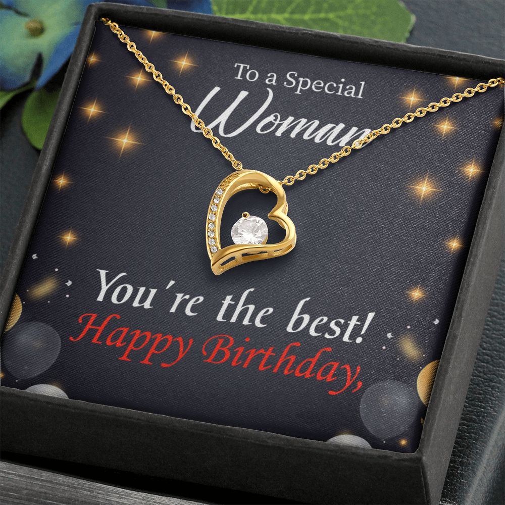 To Mom Birthday Message The Best Mom Forever Necklace w Message Card-Express Your Love Gifts