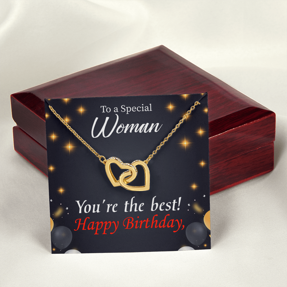 To Mom Birthday Message The Best Mom Inseparable Necklace-Express Your Love Gifts