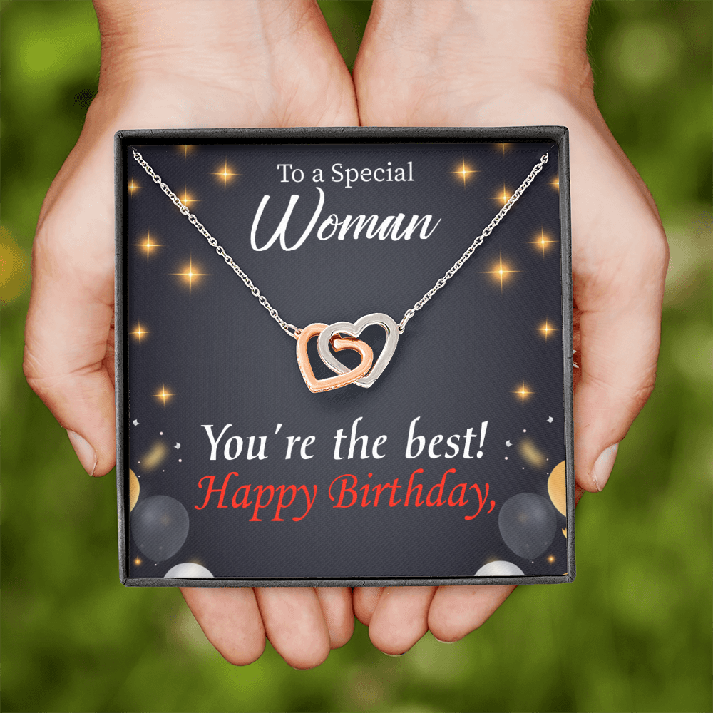 To Mom Birthday Message The Best Mom Inseparable Necklace-Express Your Love Gifts
