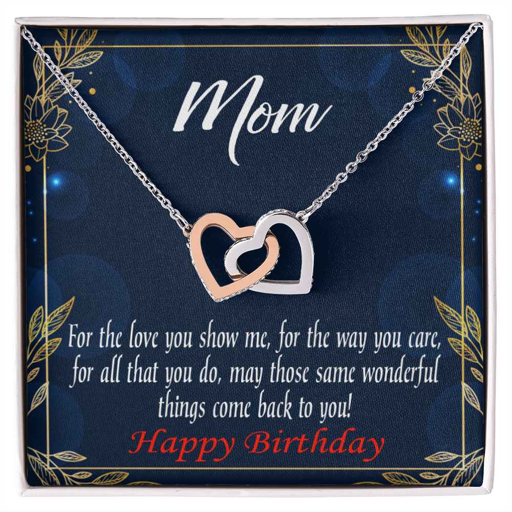 To Mom Birthday Message Wonderful Things Inseparable Necklace-Express Your Love Gifts