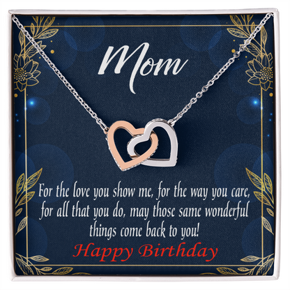 To Mom Birthday Message Wonderful Things Inseparable Necklace-Express Your Love Gifts