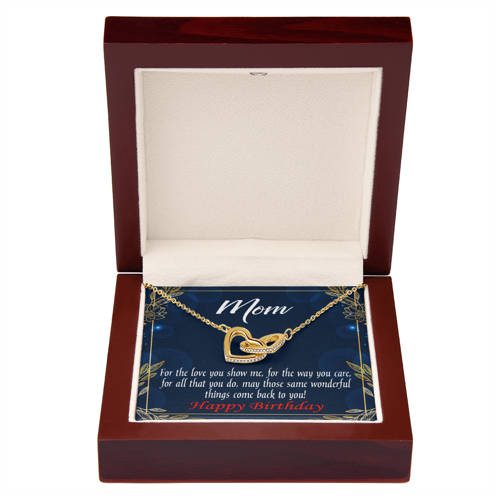 To Mom Birthday Message Wonderful Things Inseparable Necklace-Express Your Love Gifts