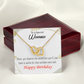 To Mom Birthday Message You Deserve the World Inseparable Necklace-Express Your Love Gifts