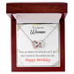 To Mom Birthday Message You Deserve the World Inseparable Necklace-Express Your Love Gifts