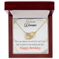 To Mom Birthday Message You Deserve the World Inseparable Necklace-Express Your Love Gifts