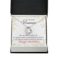 To Mom Birthday Message You Mean the World to Me Forever Necklace w Message Card-Express Your Love Gifts