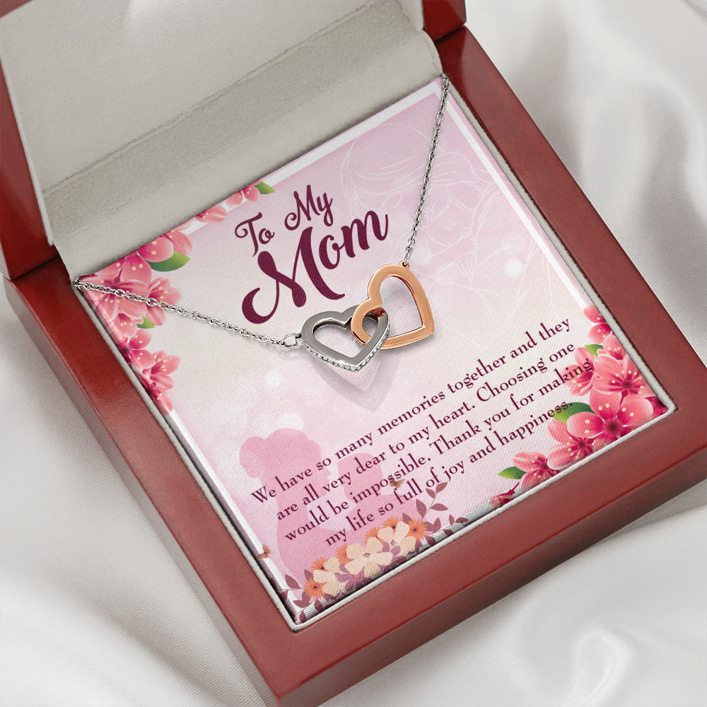 To Mom Choosing One Inseparable Necklace-Express Your Love Gifts