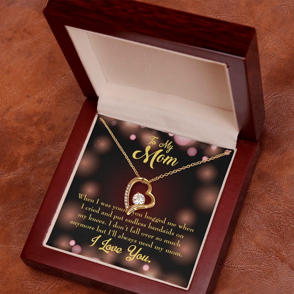 To Mom Endless Bandaids Forever Necklace w Message Card-Express Your Love Gifts