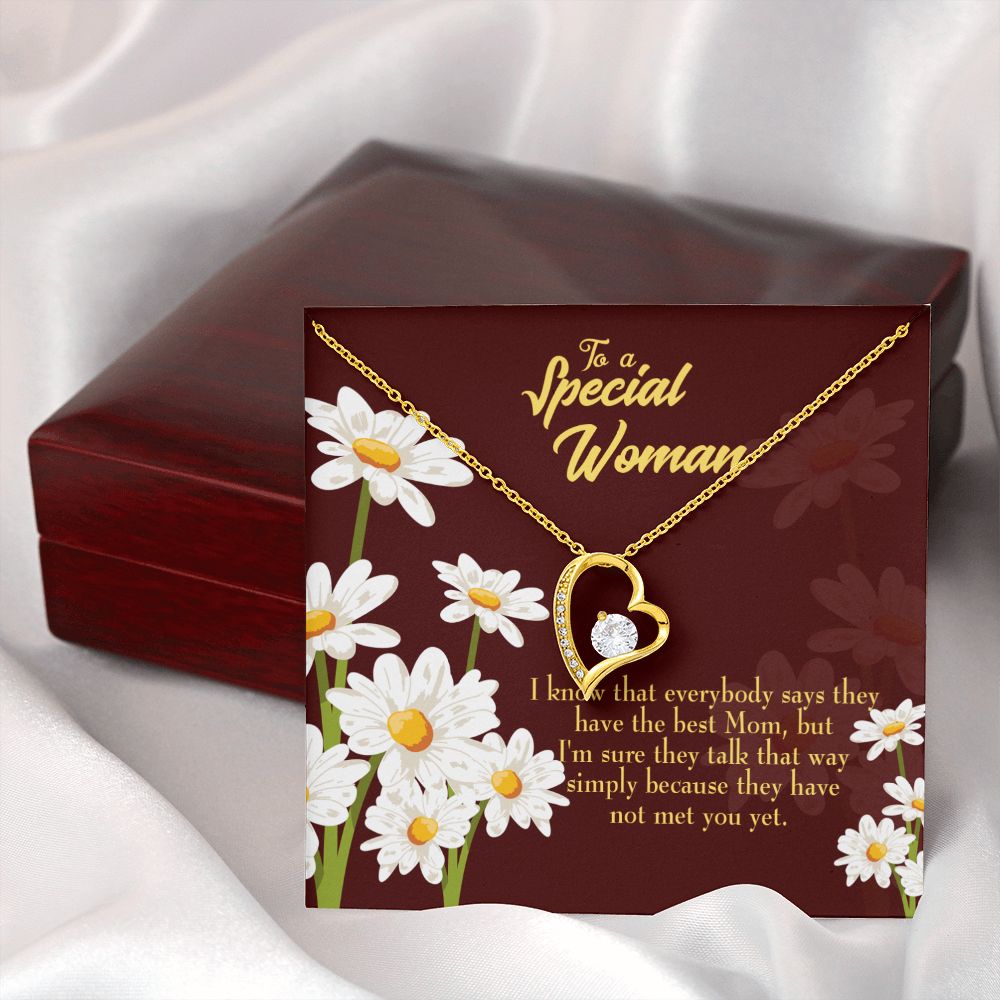 To Mom Everybody Forever Necklace w Message Card-Express Your Love Gifts