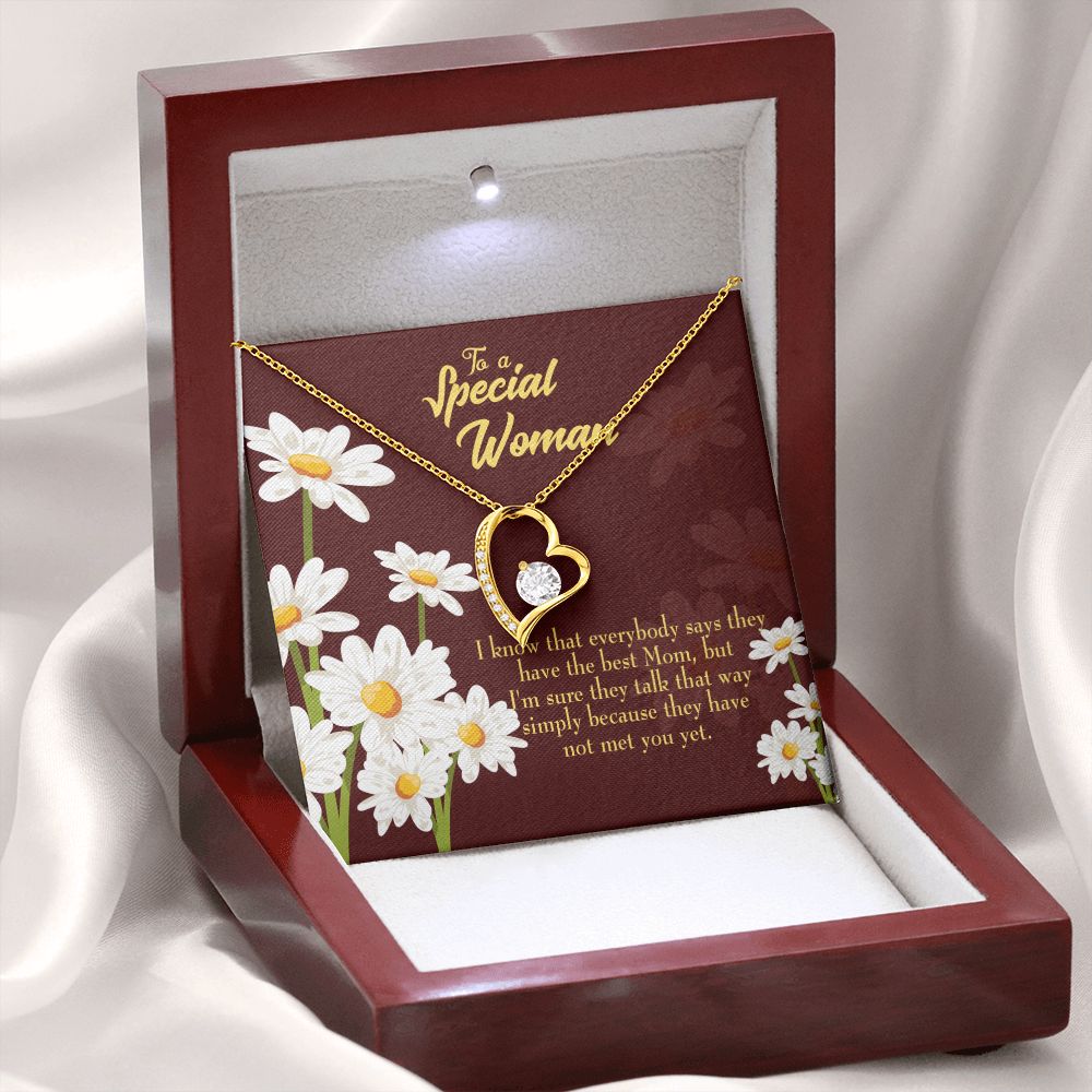 To Mom Everybody Forever Necklace w Message Card-Express Your Love Gifts