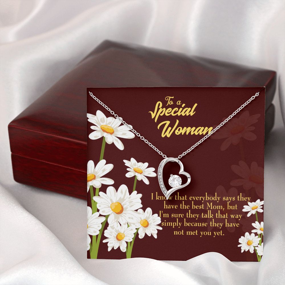 To Mom Everybody Forever Necklace w Message Card-Express Your Love Gifts