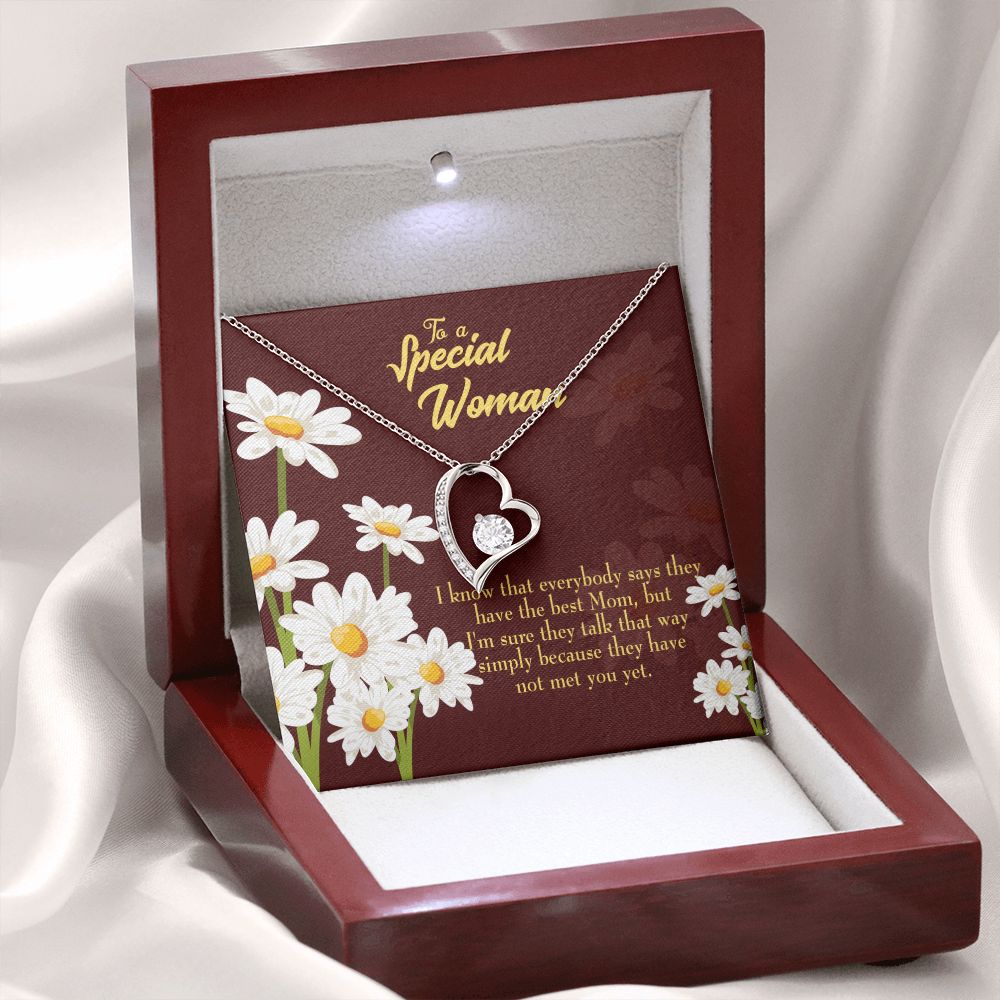 To Mom Everybody Forever Necklace w Message Card-Express Your Love Gifts