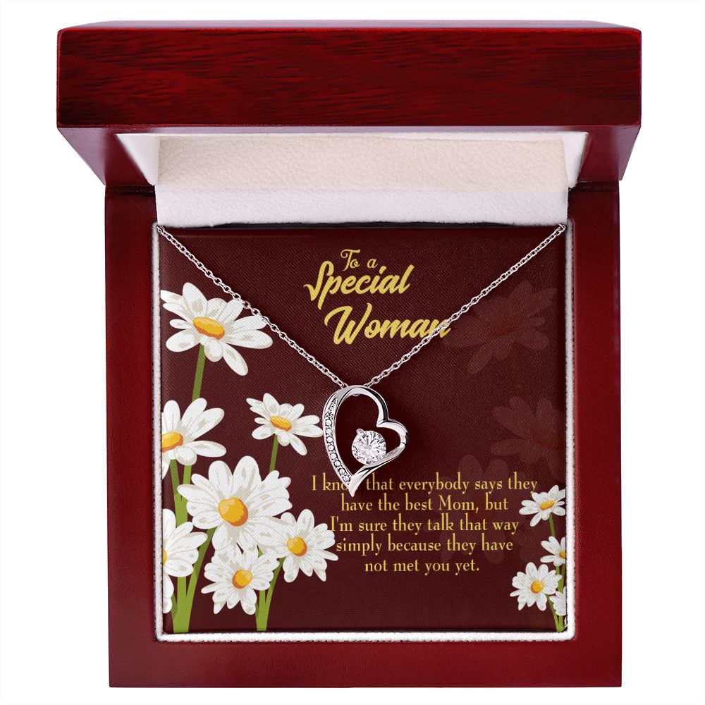 To Mom Everybody Forever Necklace w Message Card-Express Your Love Gifts